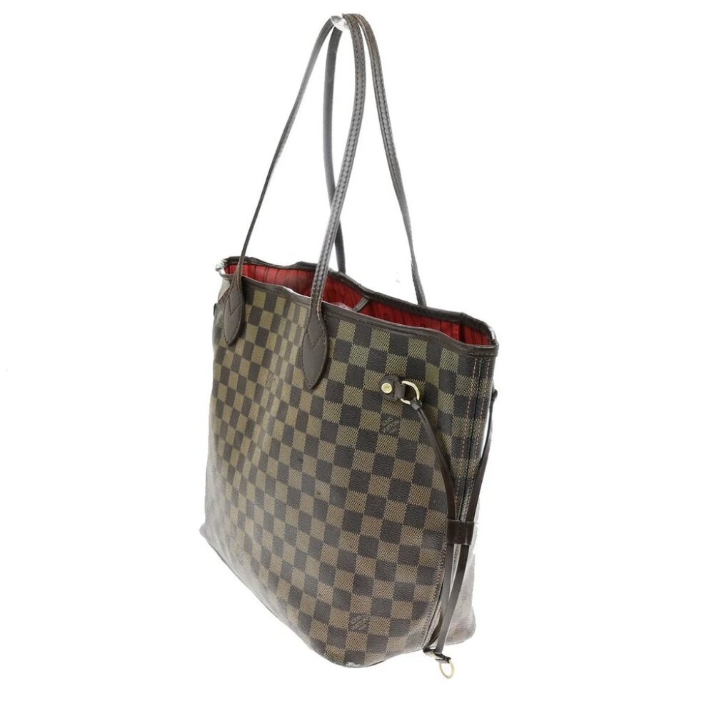 LOUIS VUITTON Neverfull MM Shoulder Tote Bag Damier Leather Brown - Picture 14 of 14